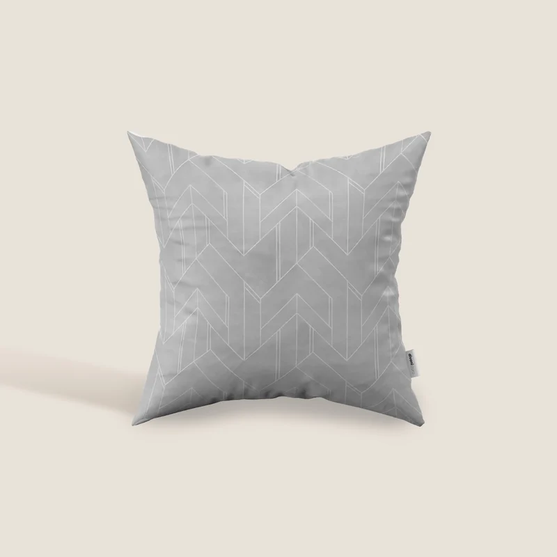 Geometrica cuscini decoro in velluto Impermeabile disponibile in diverse colorazioni grigio