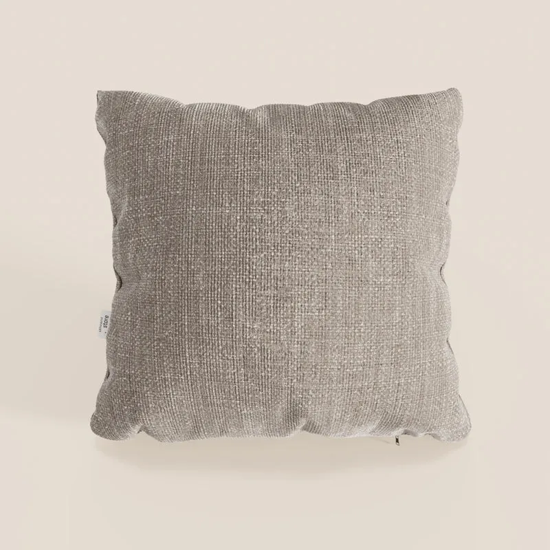 Lyon cuscino disponibile in diversi colori realizzato in morbido tessuto intrecciato impermeabile T06 tortora