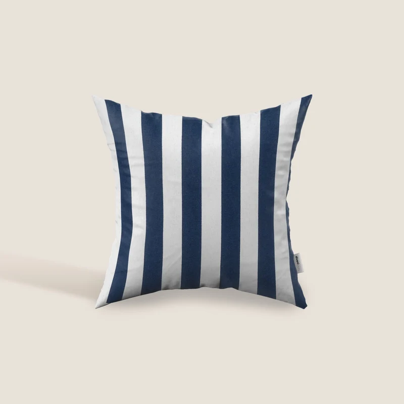 Righe cuscino cotone rigato disponibile in diverse colorazioni blu