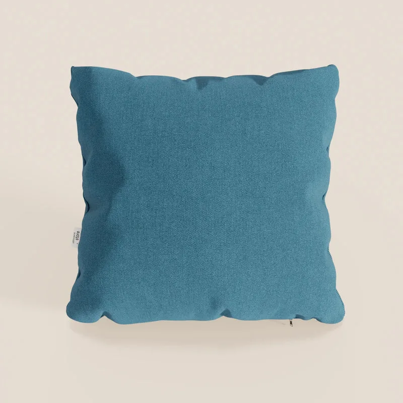 Honey cuscino disponibile in diversi colori realizzato in tessuto simil cotone impermeabile T13 azzurro