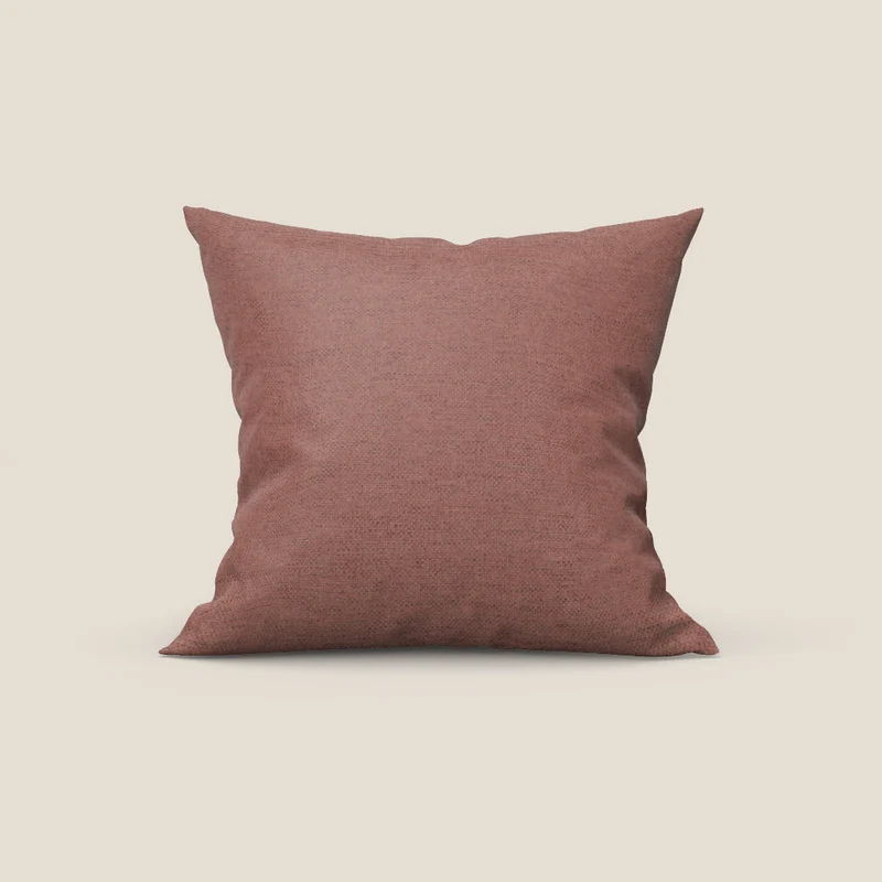 Tobago cuscino disponibile in diversi colori realizzato in tessuto fiammato simil cotone impermeabile T19 salmone