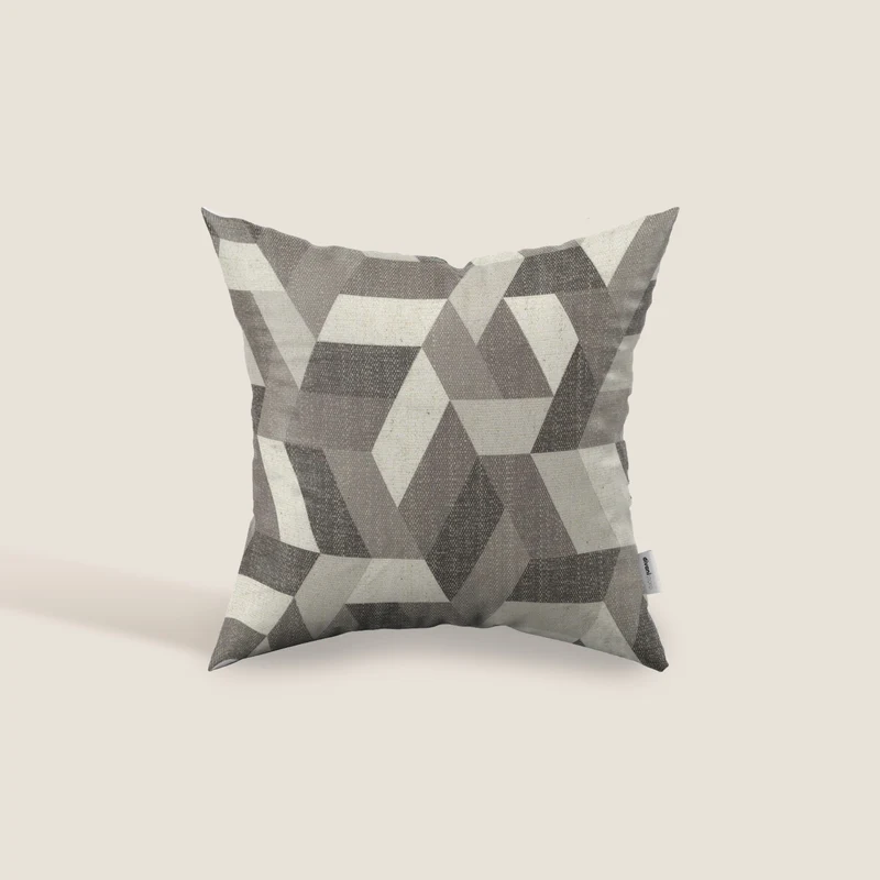 Unreal cuscini a fantasia geometriche in tessuto idrorepellente disponibile in diverse colorazioni grigio
