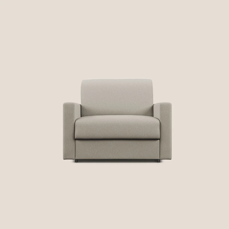 Chris poltrona letto in tessuto impermeabile T13 panna