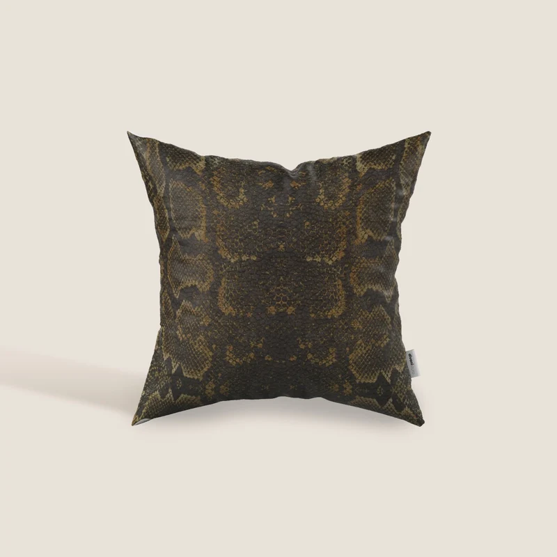 Wild cuscino in collezione Wild in microfibra impermeabile serpente marrone