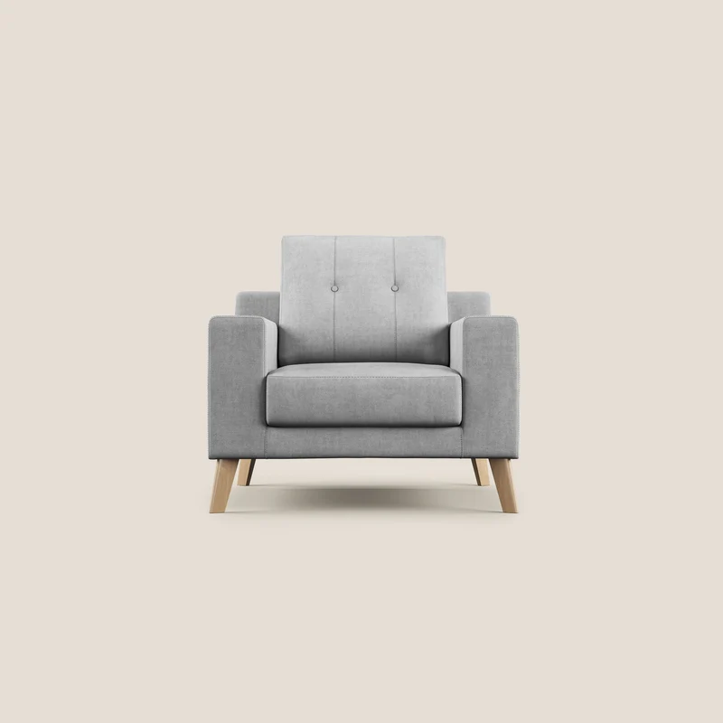 Danish poltroncina in tessuto morbido impermeabile T02 grigio chiaro