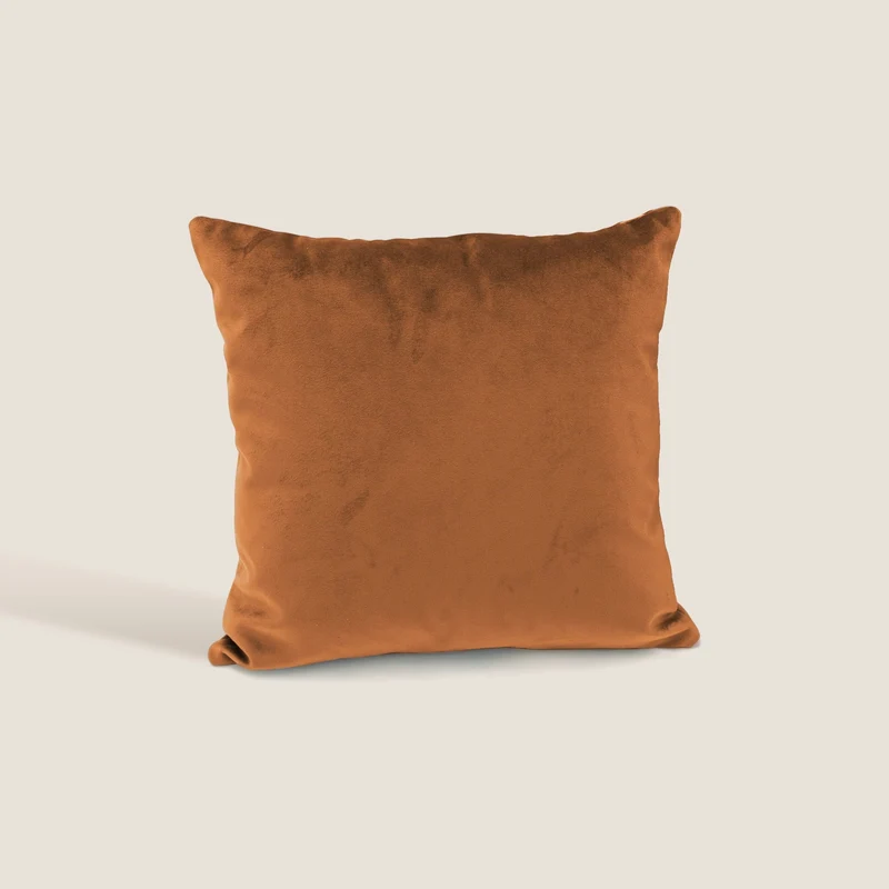 Velluto cuscini quadrati disponibile in diverse colorazioni in velluto impermeabile arancio