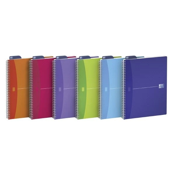 Blocco notes spiralato My Colors Oxford - A5 - quadretti 5 mm con margine - 90 fogli