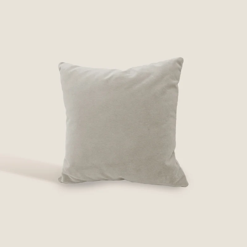 Luxury cuscino quadrato in velluto misto cotone disponibile in diversi colori beige