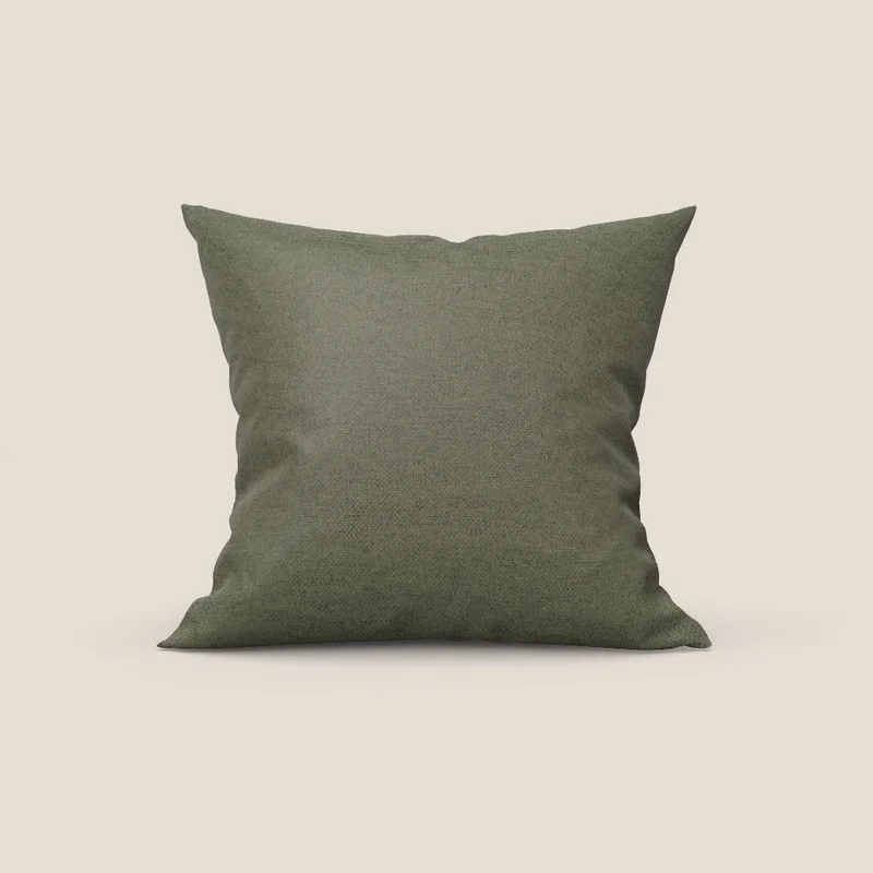 Tobago cuscino disponibile in diversi colori realizzato in tessuto fiammato simil cotone impermeabile T19 verde