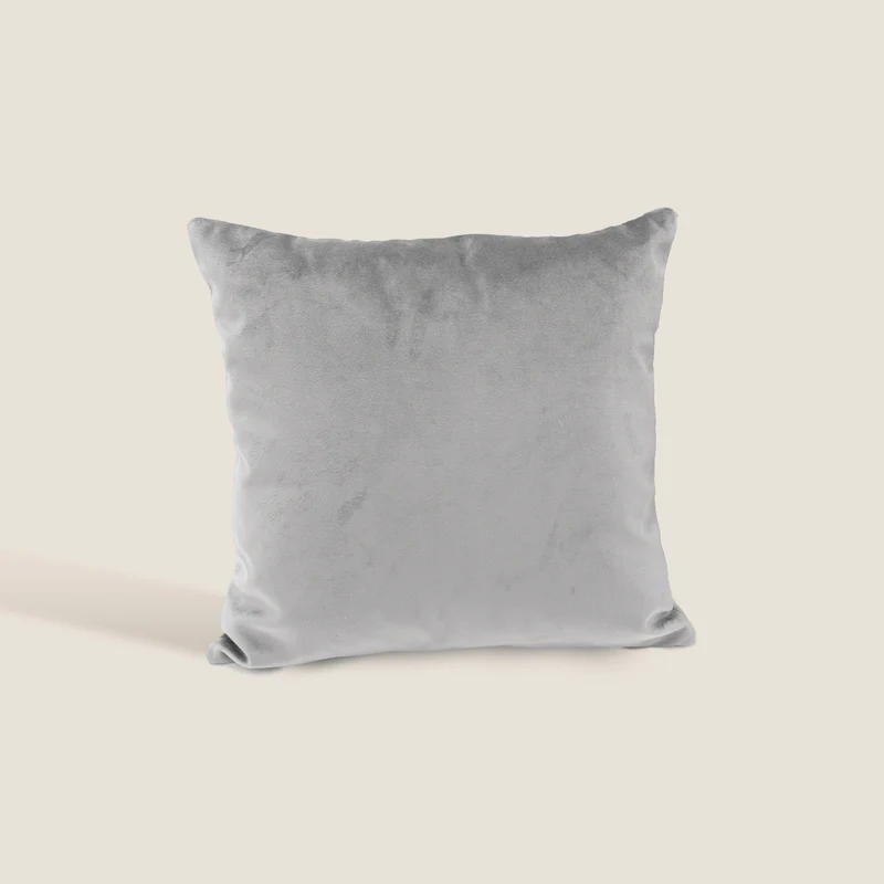 Velluto cuscini quadrati disponibile in diverse colorazioni in velluto impermeabile grigio chiaro