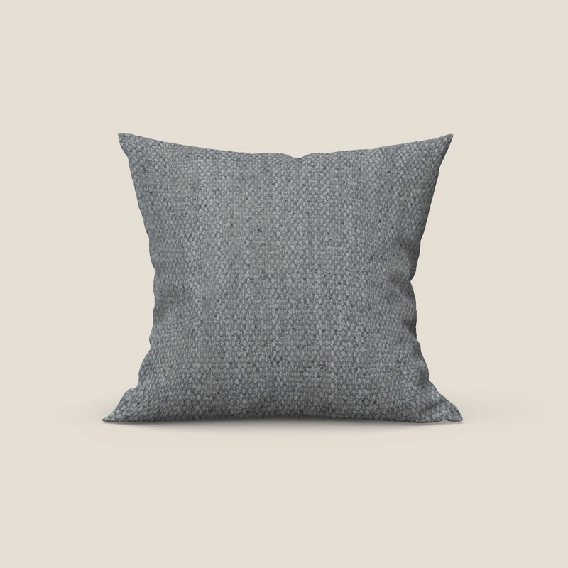 Levante cuscino disponibile in diversi colori in pregiato bouclé riciclato fresco dalla trama melangiata smacchiabile T16 grigio