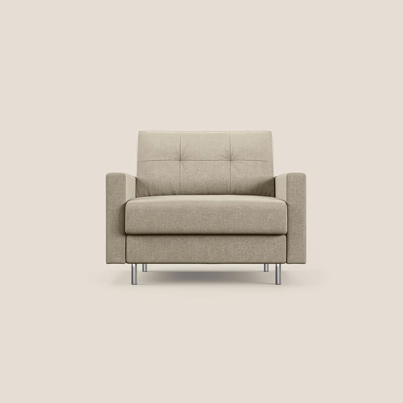 Megan poltrona letto in microfibra smacchiabile T11 tortora