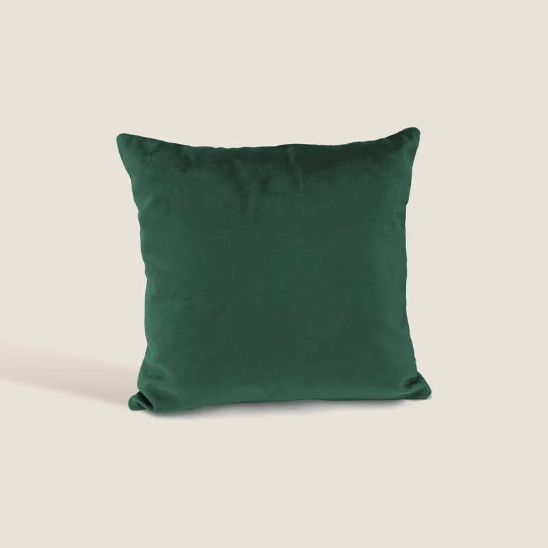 Velluto cuscini quadrati disponibile in diverse colorazioni in velluto impermeabile verde
