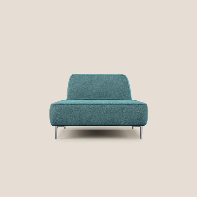 Newton poltrona modulare con schienali movibili T07 azzurro