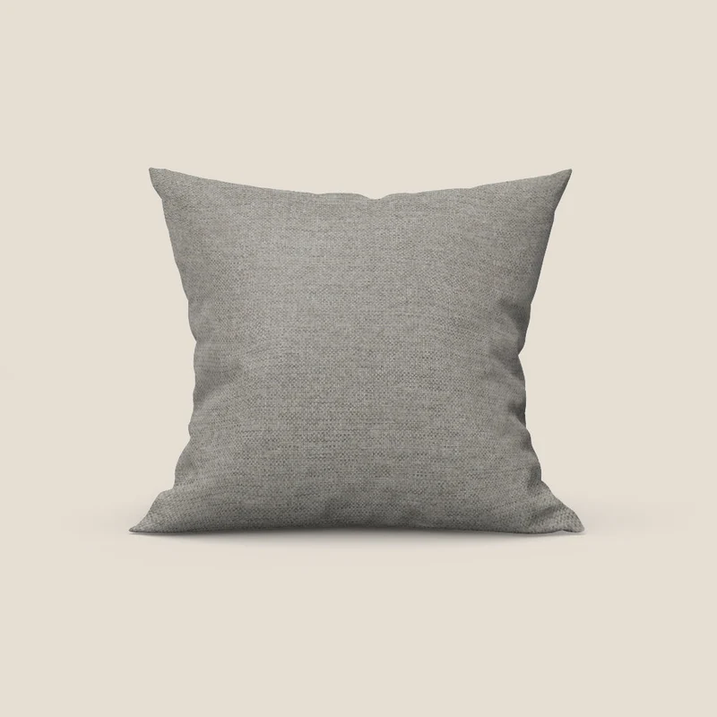 Tobago cuscino disponibile in diversi colori realizzato in tessuto fiammato simil cotone impermeabile T19 beige
