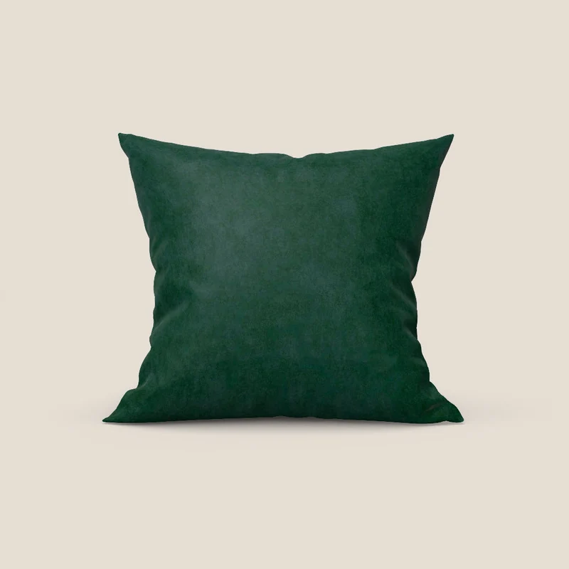 Rotterdam cuscino disponibile in diversi colori realizzato in microfibra effetto velluto raso impermeabile T09 verde