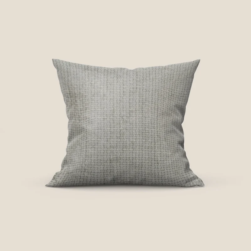 Montana cuscino disponibile in diversi colori realizzato in morbido tessuto a trama grossa impermeabile T10 tortora