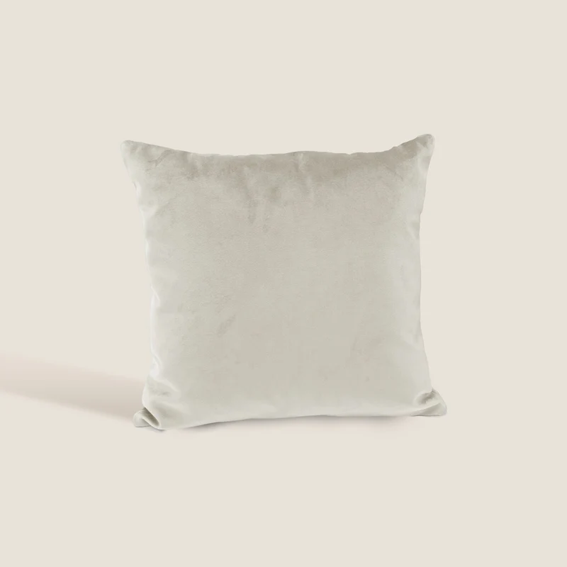 Velluto cuscini quadrati disponibile in diverse colorazioni in velluto impermeabile panna