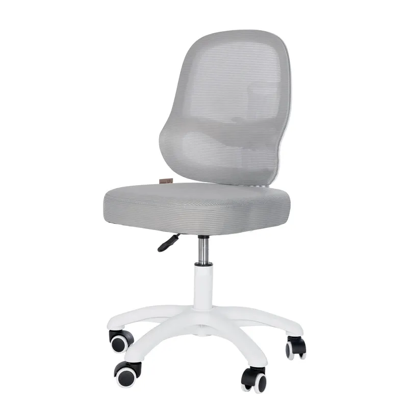 Kinderbürostuhl Smart Grow 3D - Ergonomischer Drehstuhl - Höhenverstellbar - Weiß / Grau