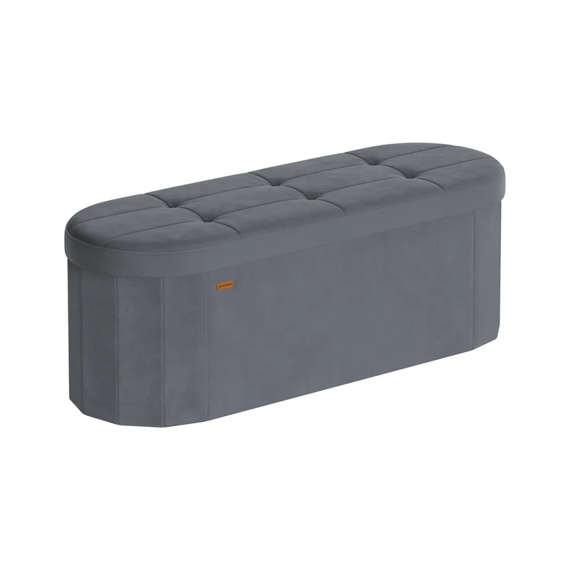 Cassapanca contenitore pieghevole in velluto elegante