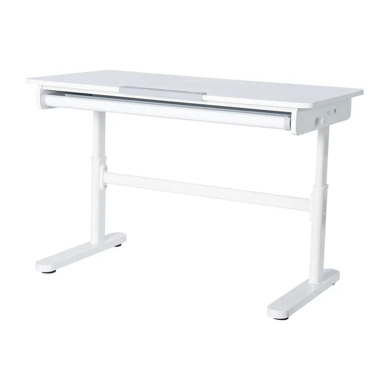 Kinderschreibtisch mit Schublade - Höhenverstellbar - Ergonomisches Design mit Stauraum - Modernes Design - Weiß