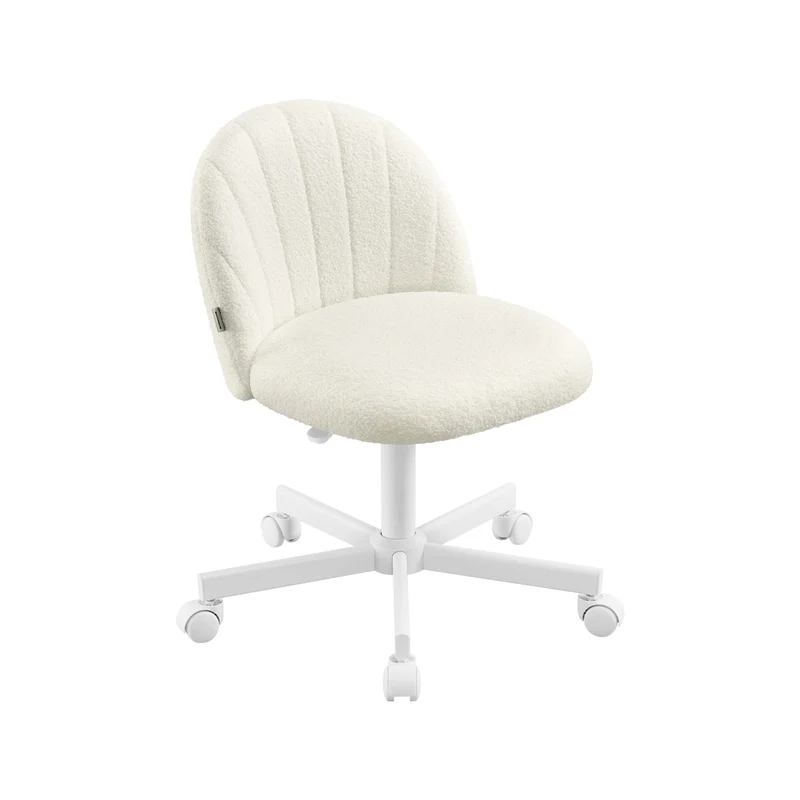 Sedia da ufficio in tessuto peluche regolabile e confortevole