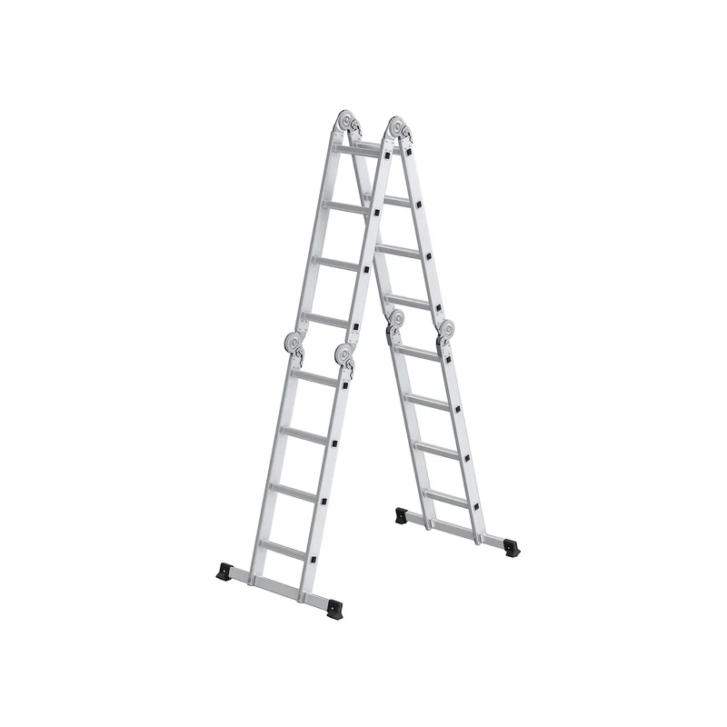 Scala Multifunzione in Alluminio 4 x 4 Gradini e Portata di 150 kg
