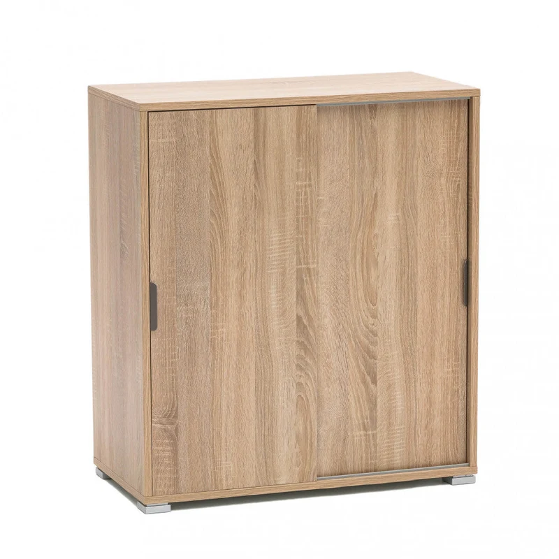 Mobiletto 2 Ante Scorrevoli 75x38x85 h cm in Truciolare bilaminato Naturale Seconda Scelta