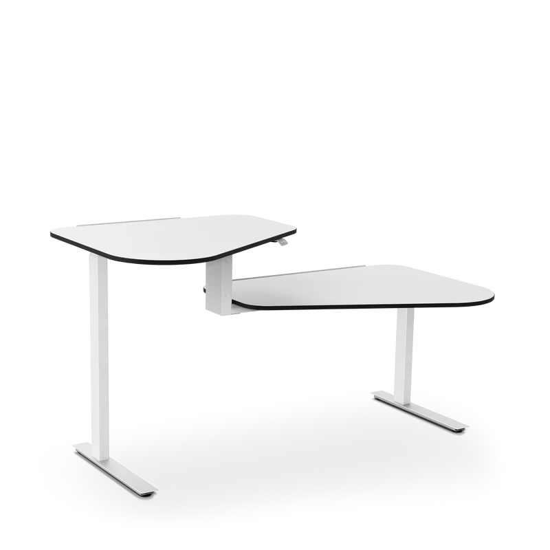 Aeris Active Office Desk, weiß, Stehtisch links