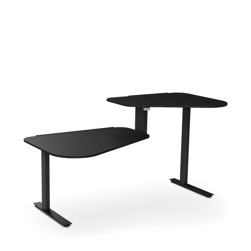 Aeris Active Office Desk, schwarz, Stehtisch rechts