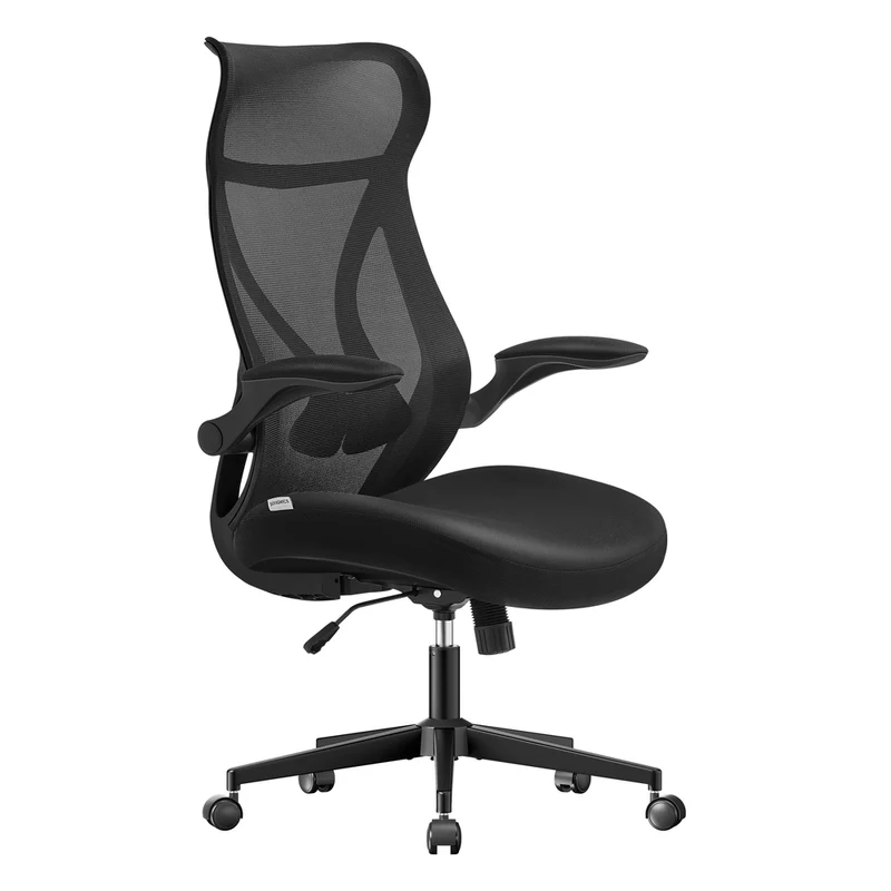 Sedia da Ufficio con Schienale Ergonomico Braccioli Ribaltabili