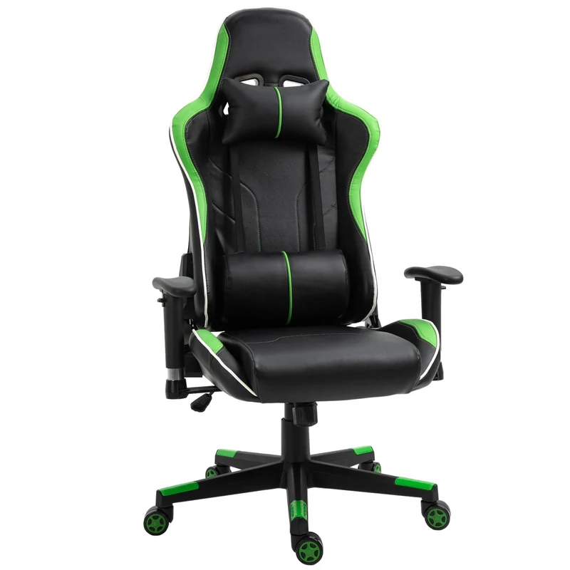 EASYCOMFORT Poltrona Gaming con Altezza e Schienale Regolabile Sedia da Ufficio Nera e Verde