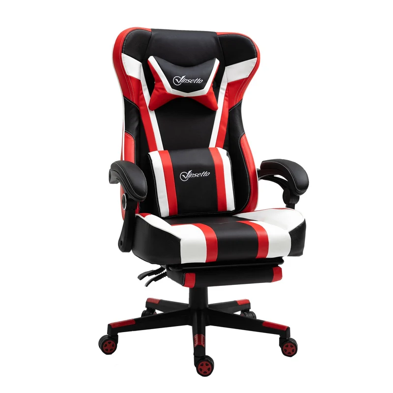 Easycomfort Poltrona da Gaming o da Ufficio, Sedia Racing Reclinabile, Altezza Regolabile, 69x63x122-132 cm