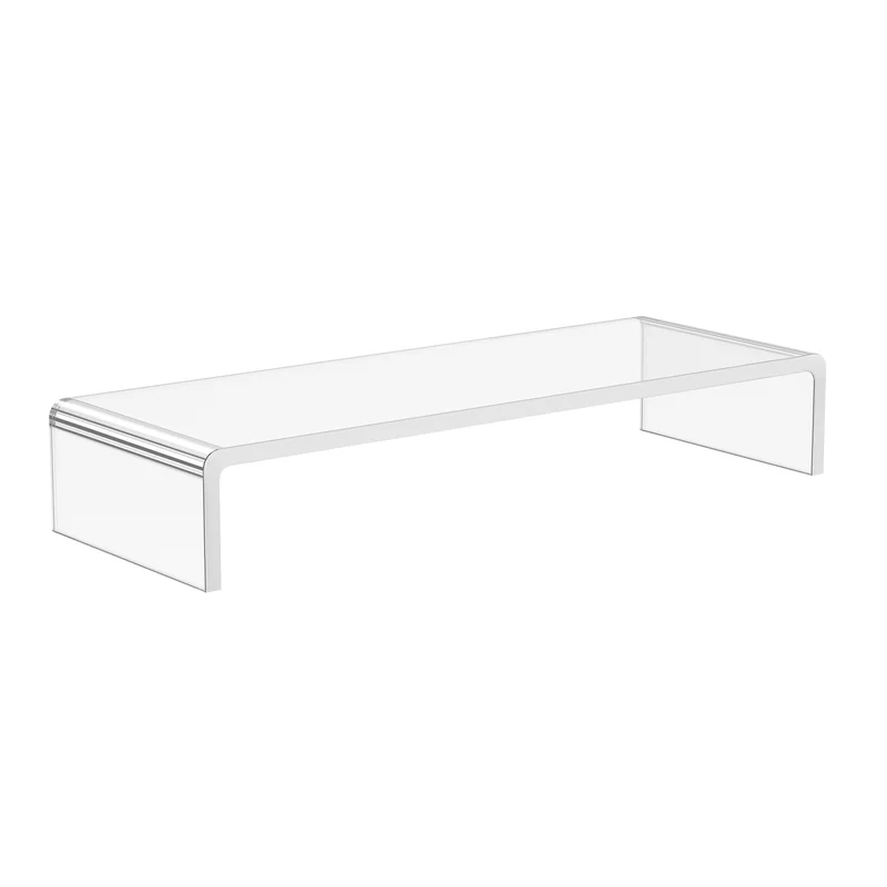 Easycomfort Supporto per Monitor in Acrilico, 53 x 19 x 9 cm, Trasparente