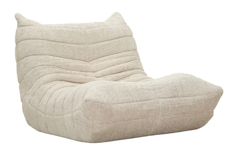Poltrona Mask Bianca 103x100x80 cm in Spugna e Poliestere Bianco