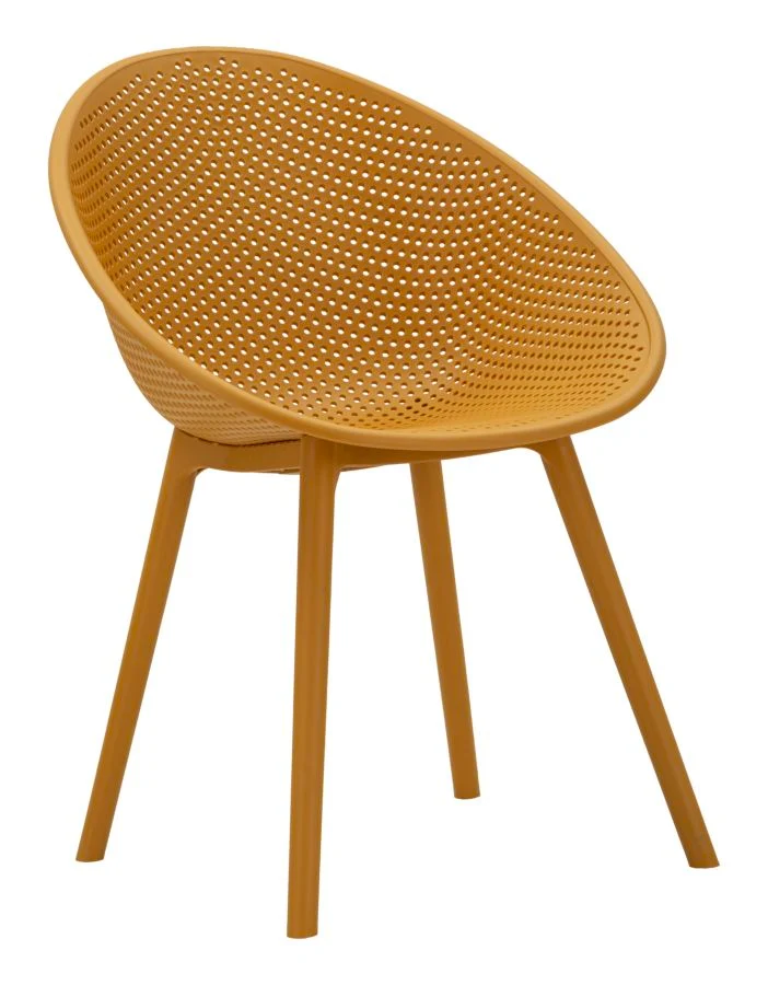 Sedia Ibiza Senape Set 2 Pz 59x59x83 cm in Polipropilene Senape