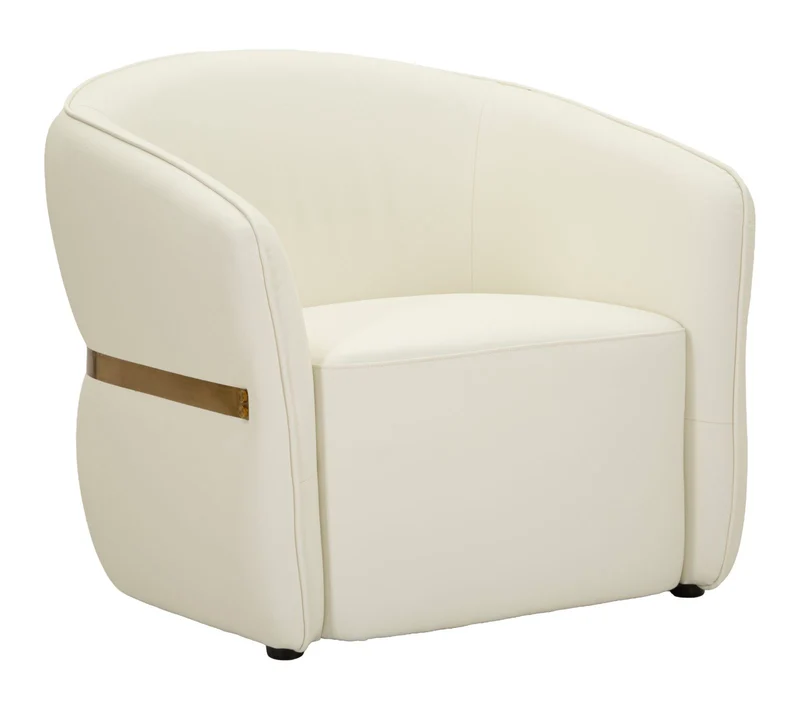 Poltrona Minsk 86x82x80 cm in Pino e MDF e Spugna e PU e Metallo