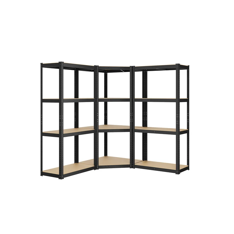 Set di Scaffale Angolare a 4 Ripiani
