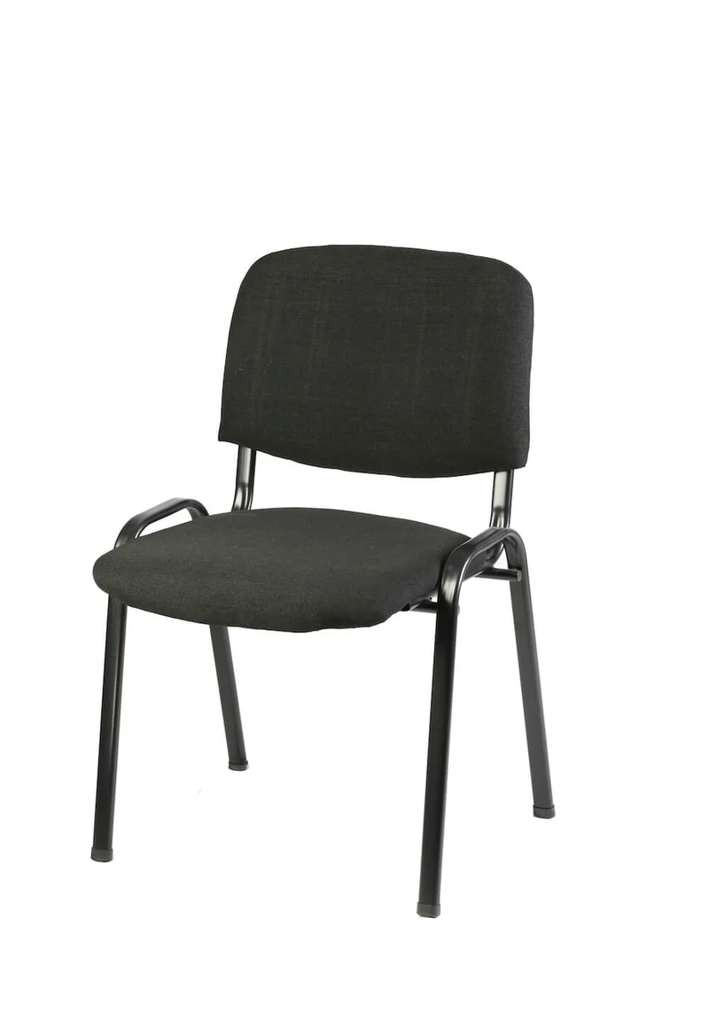 Sedia Attesa da Ufficio Nero Imbottita Tosini B 001N