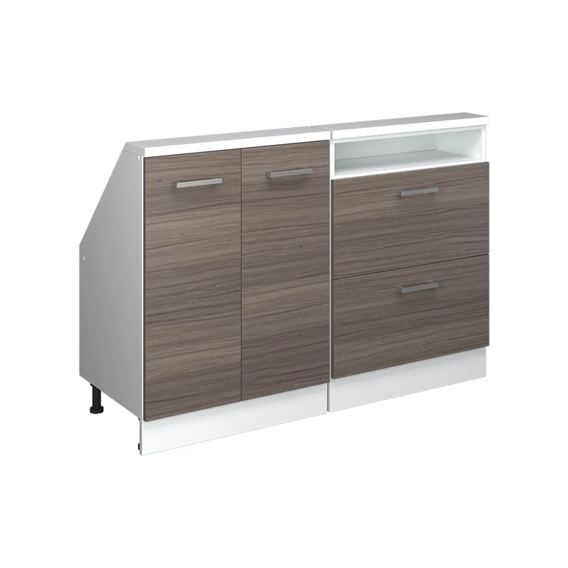 Set di mobili sottotetto Rion Grigio nobile/Bianco Set di 2 Vicco