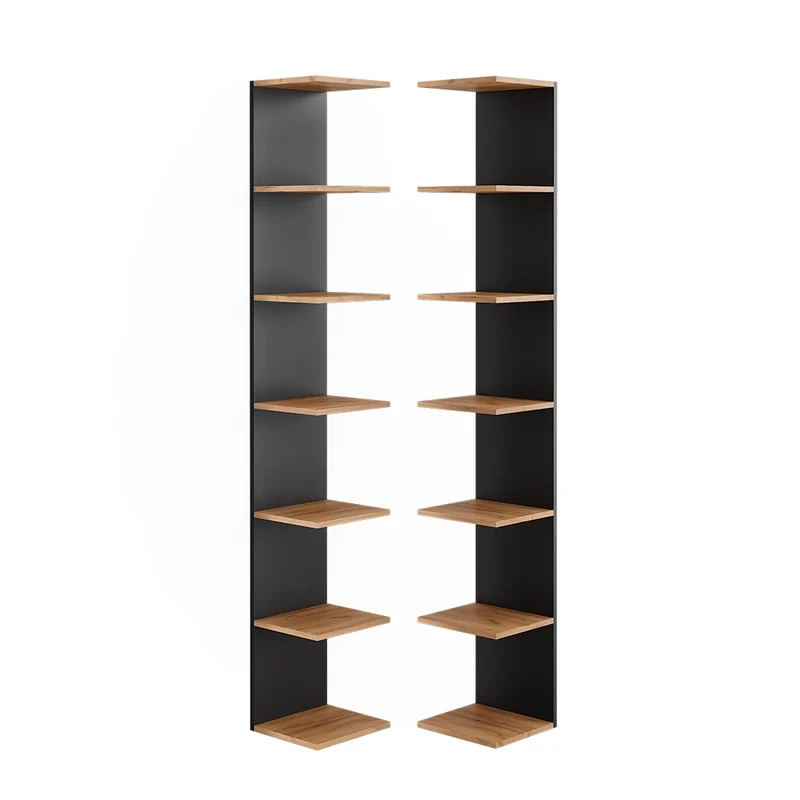 Mensola Paolo Antracite 30 x 190 cm Set di 2 Vicco