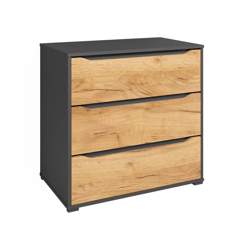 Credenza Ruben Rovere dorato 80 x 77.6 cm con cassetti Vicco