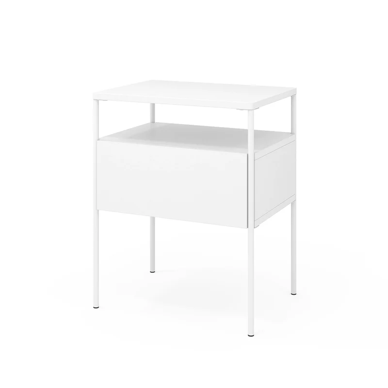 Comodino camera da letto Mira Bianco 40 x 50 cm Vicco