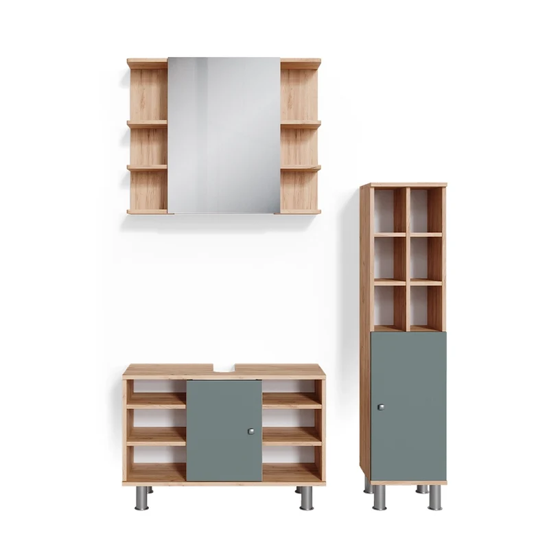 Set mobili bagno Fynn Verde 3 pezzi Vicco