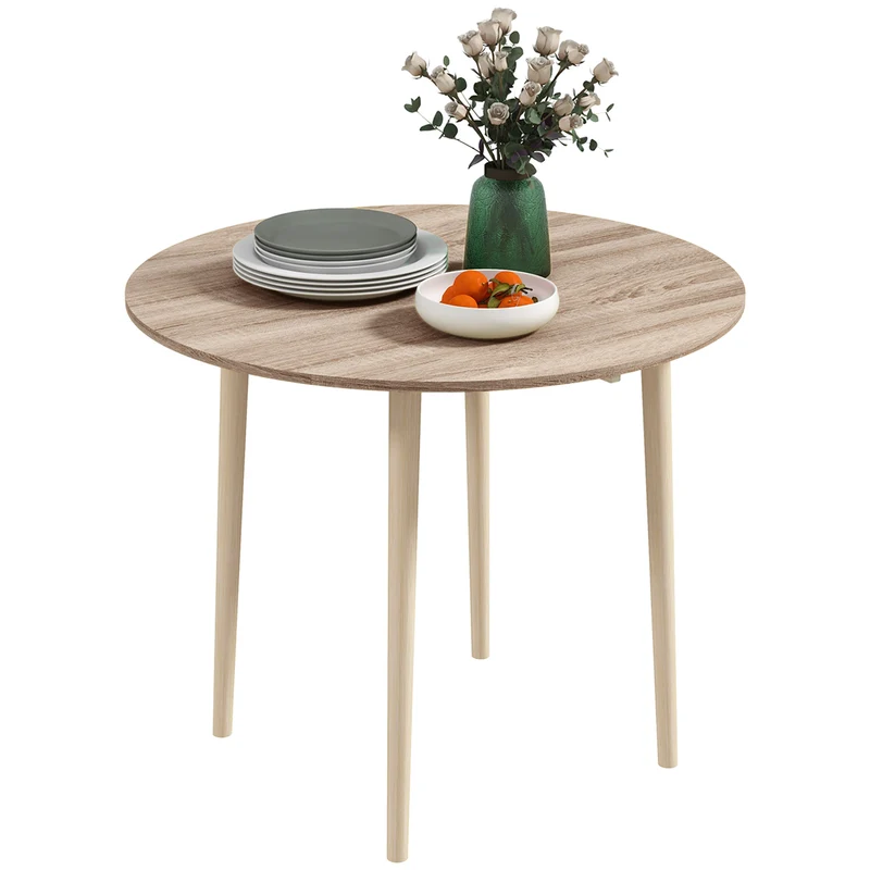 EasyComfort Tavolo Pieghevole Moderno a Ribalta per Cucina e Soggiorno, in Truciolato, Ø89x73.5 cm