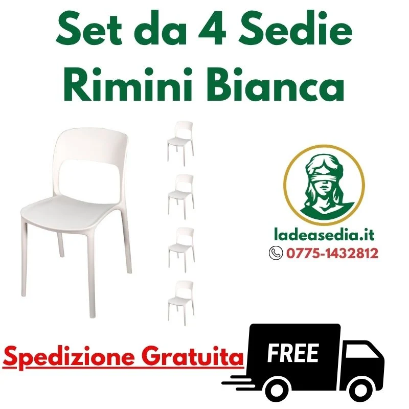 Set da 4 Sedie Rimini da esterno - La Dea Sedia