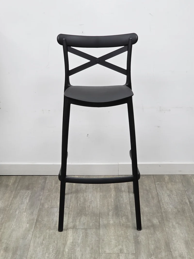 Sgabello Cross Nero - Set 2 Pezzi
