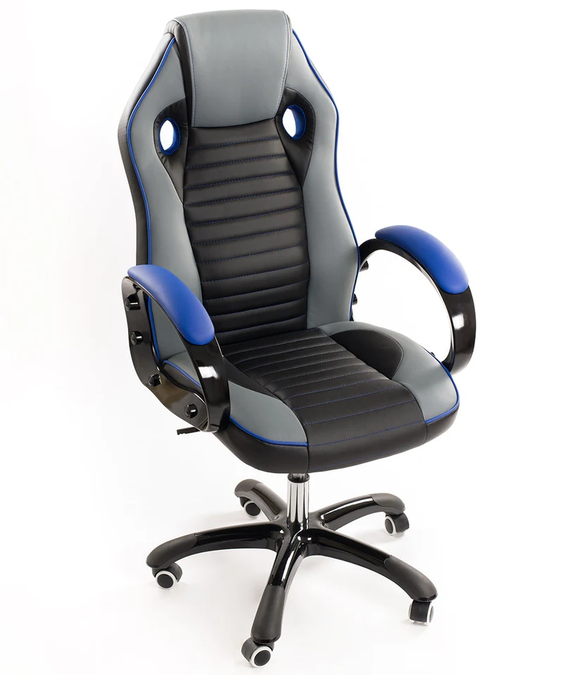 Sedia Poltrona Presidenziale da Gaming Ufficio in Similpelle Bozzini Sport Racing Blu