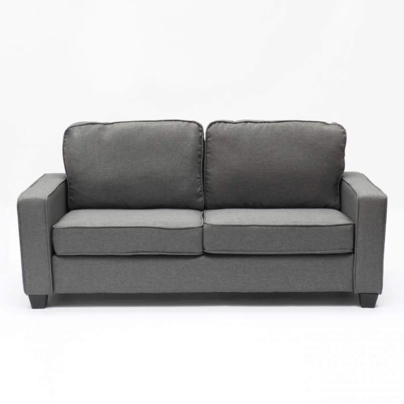 Divano 2 Posti 182x85x77 cmin Tessuto Grigio