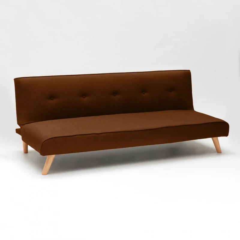 Divano Letto 178x82x70 cm in Tessuto Marrone